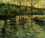 Scene Canvas Paintings - Conneticut River Scene